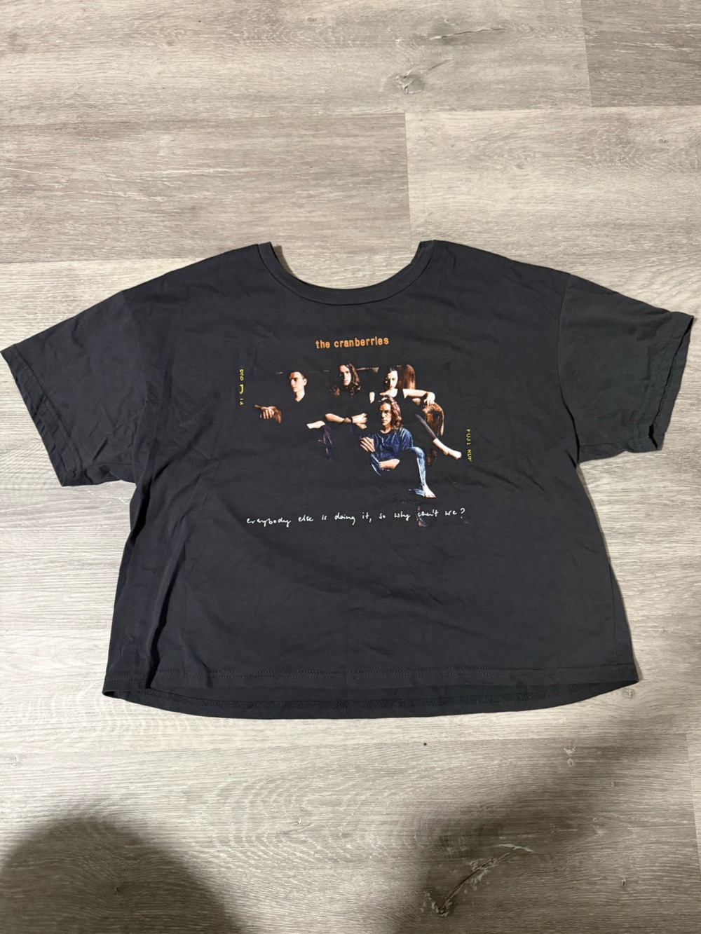 Cropped Band Tee Cranberries